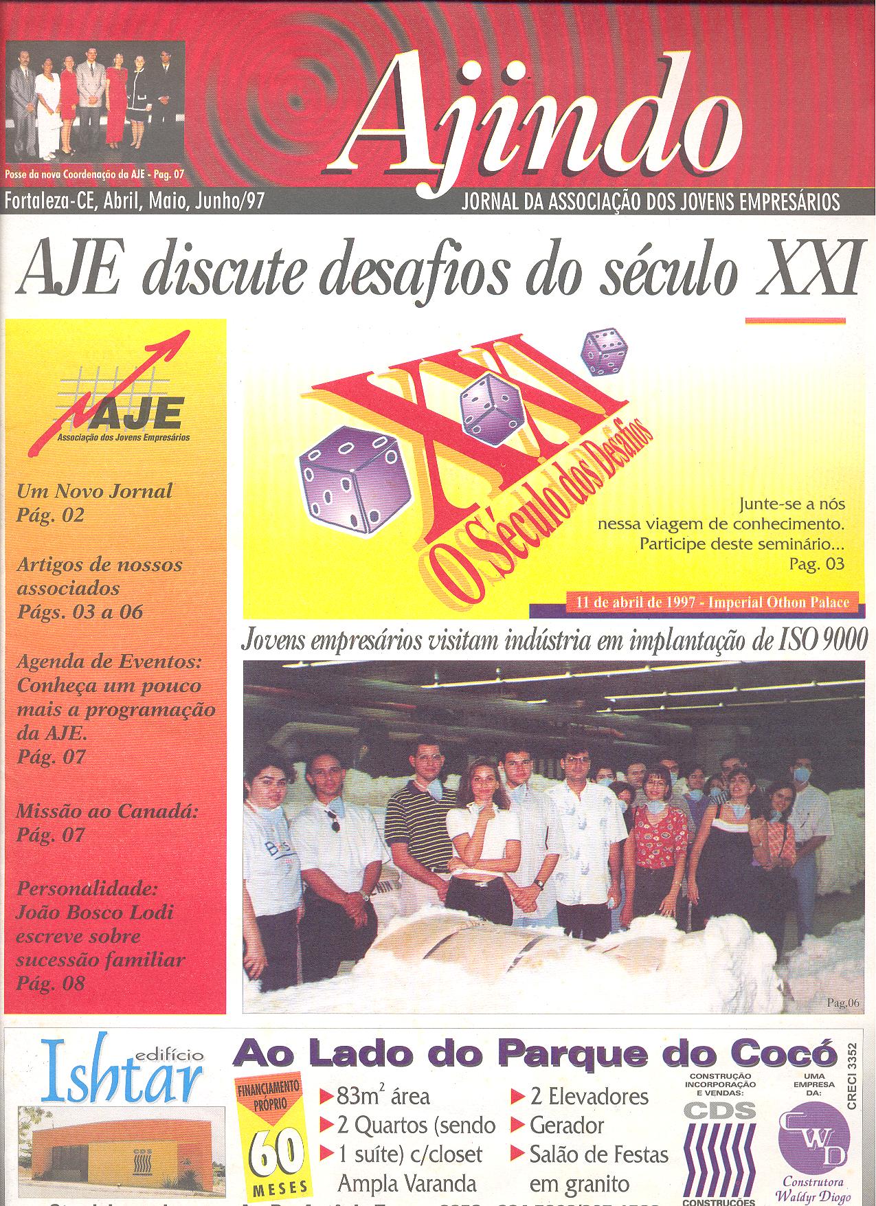 Informativo trimestral da da AJE Fortaleza – Ajindo de Abril, Maio e Junho de 1997