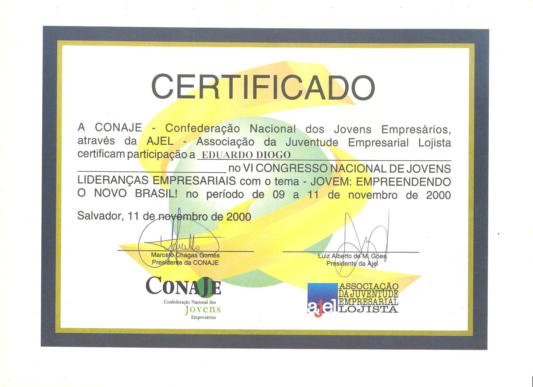 Certificados de participação de 2000