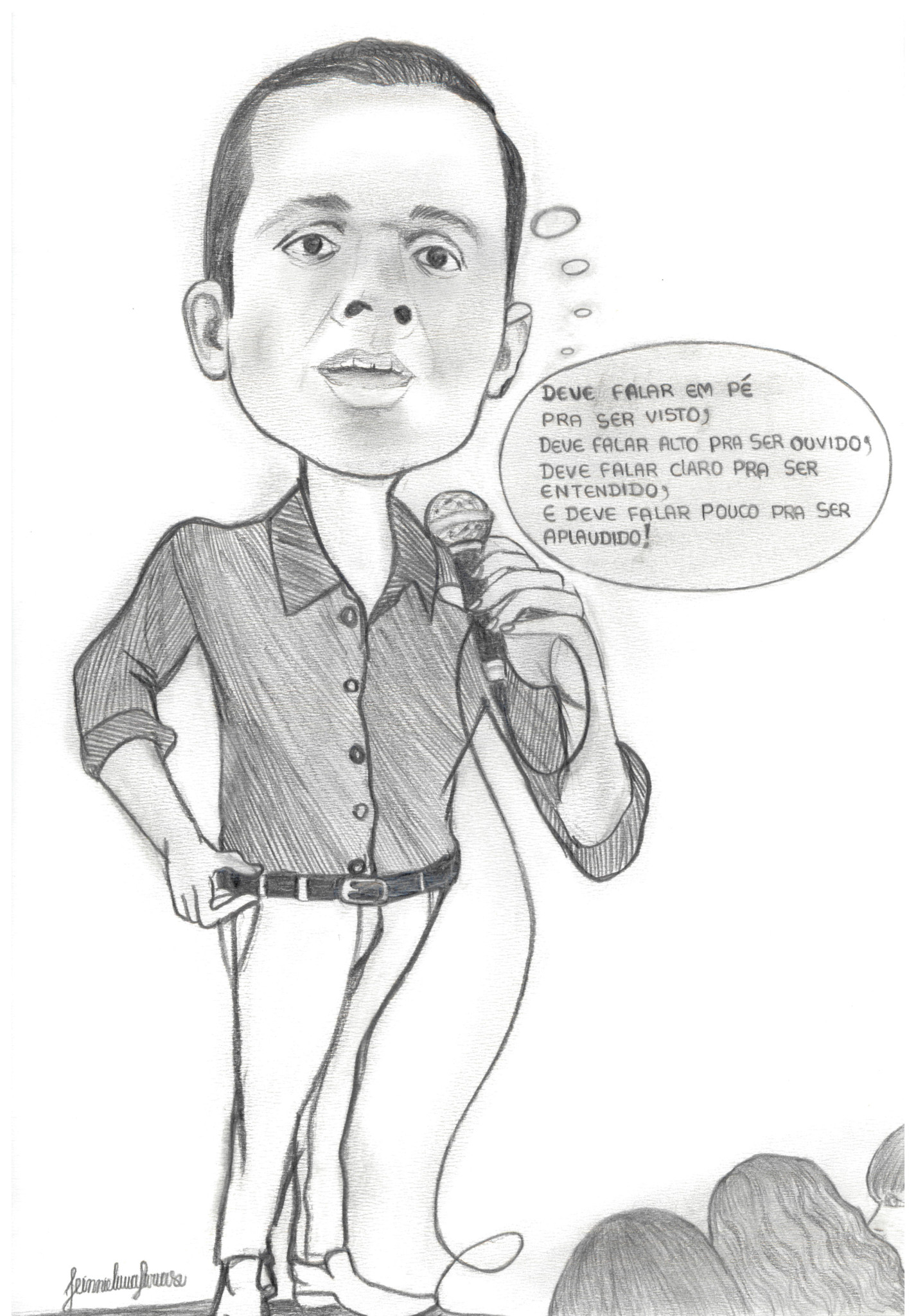 Caricatura recebida como homenagem durante o PPA 2011