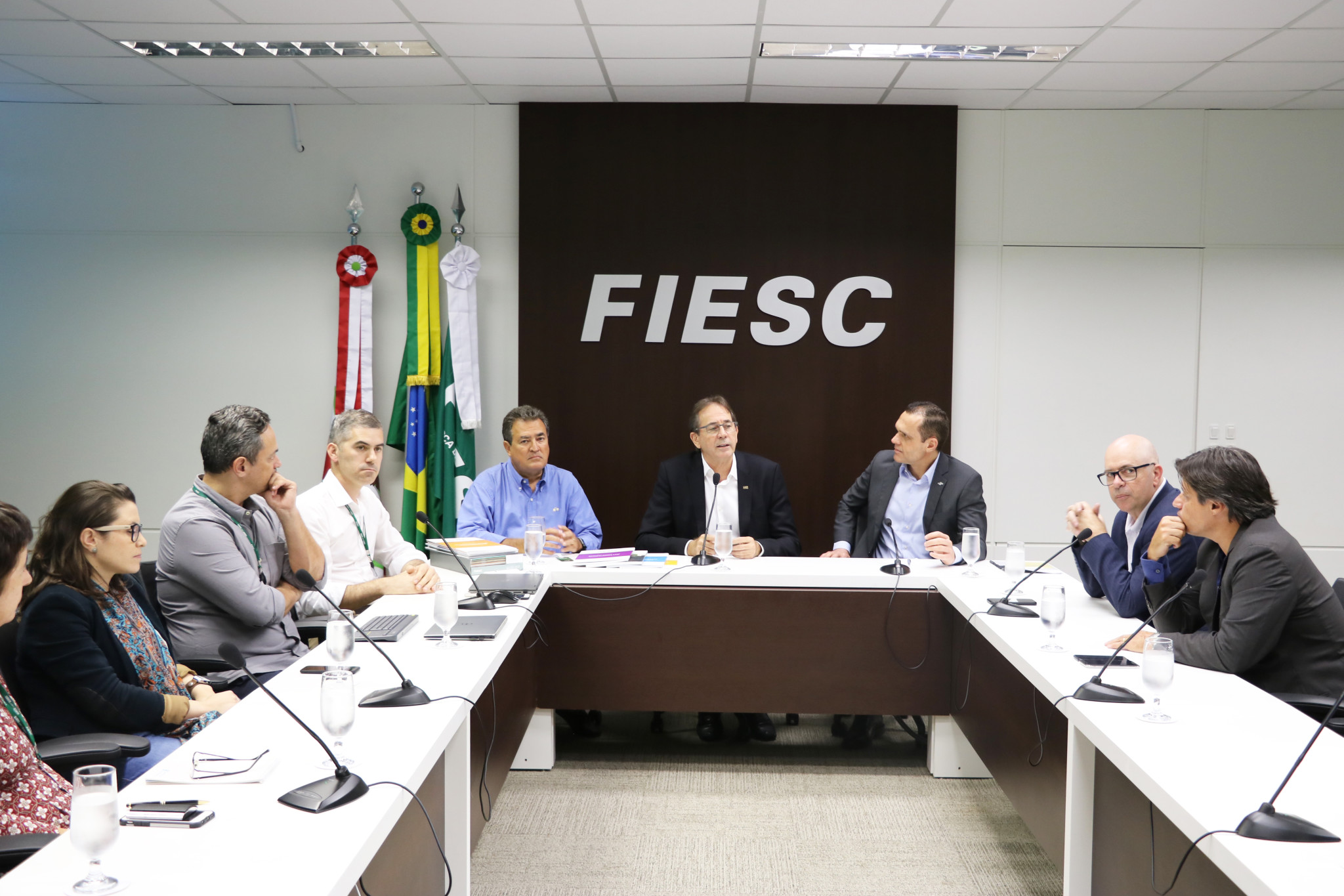Visita técnica ao Observatório dos Pequenos Negócios, na Federação das Indústrias do Estado de Santa Catarina